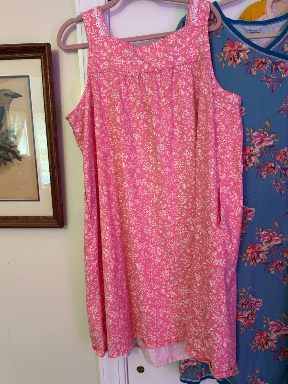 Aria Pink Floral Cotton Nightgown - Picture 4 of 4